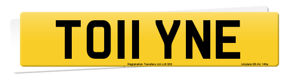 Registration number TO11 YNE